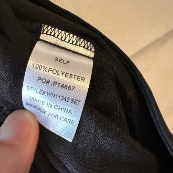 Women's High Rise Black Wide Leg Pants Elastic Waist Size M Workwear Comfortable - Picture 6 of 10